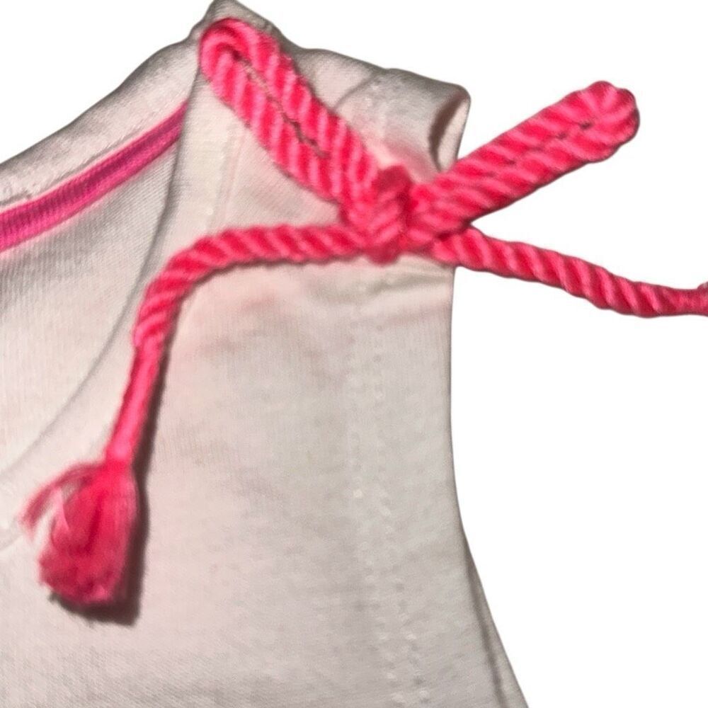 *New* Tommy Bahama White Pink Flamingo Top & Striped Shorts Girls 5/6 - Picture 6 of 9